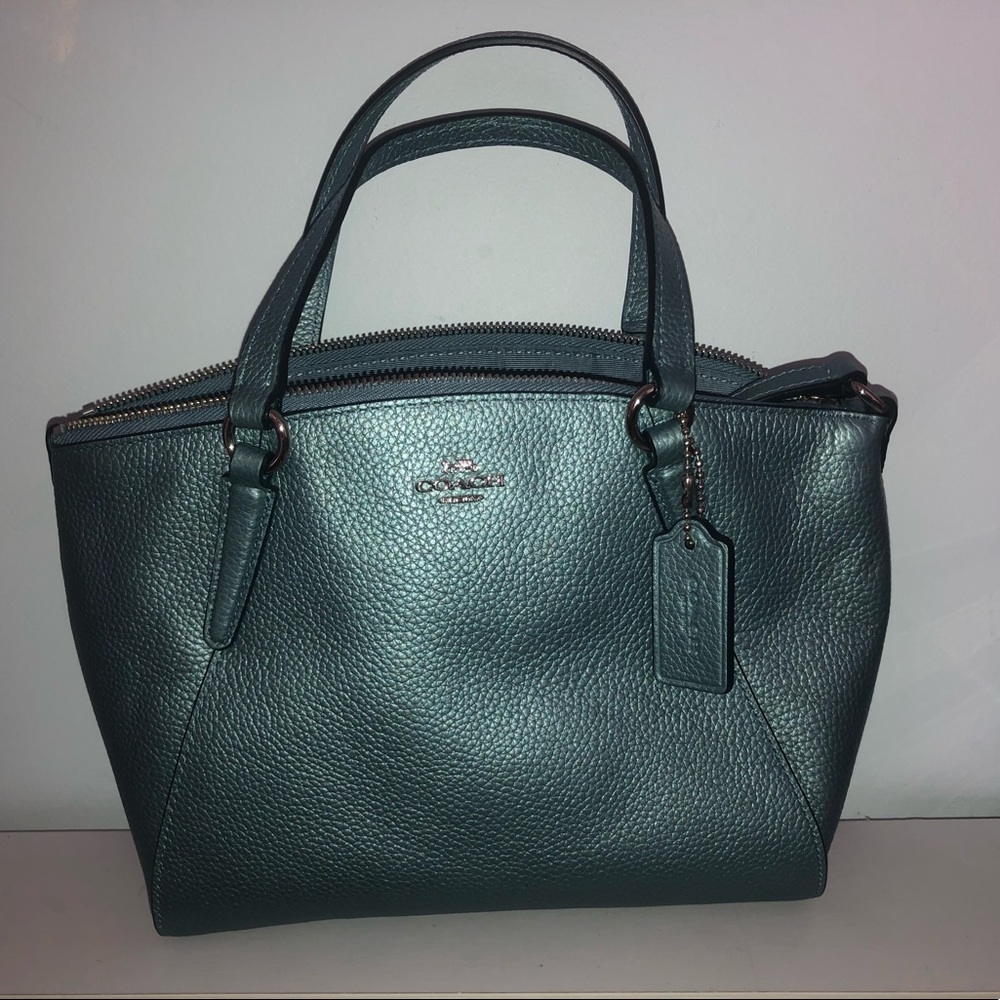 Coach Metallic Leather Mini Kelsey Satchel 🦋